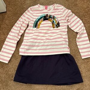 Joules dress with flip rainbow